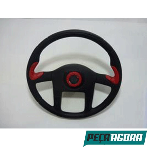 VOLANTE DIRECAO ESPORTIVO VERMELHO COM BOTAO MERCEDES BENZ  (3454607003V)
