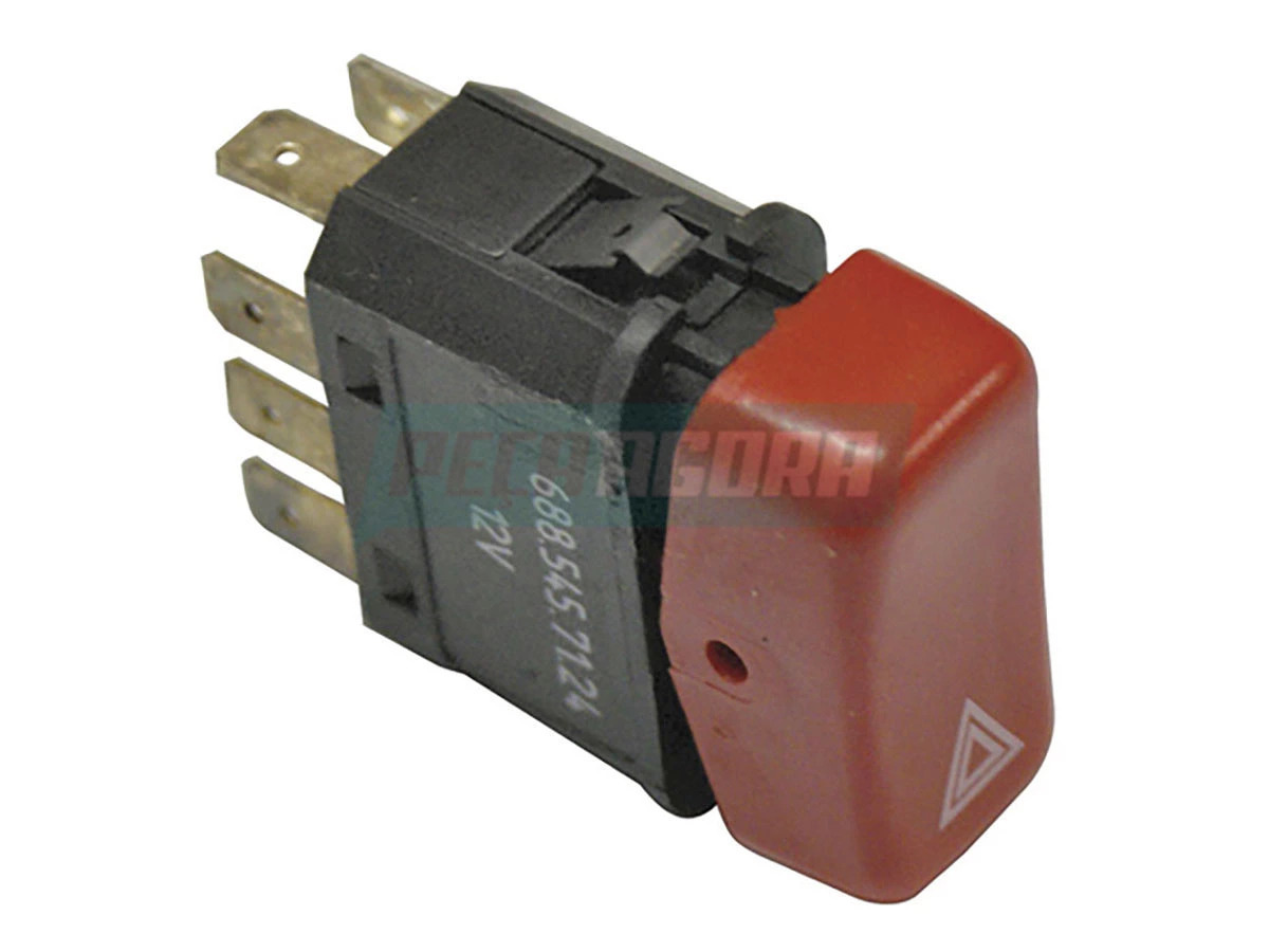 INTERRUPTOR EMERGENCIA 12V PISCA ALERTA MERECDES ONIBUS / CAMINHAO 1988... LN-HP