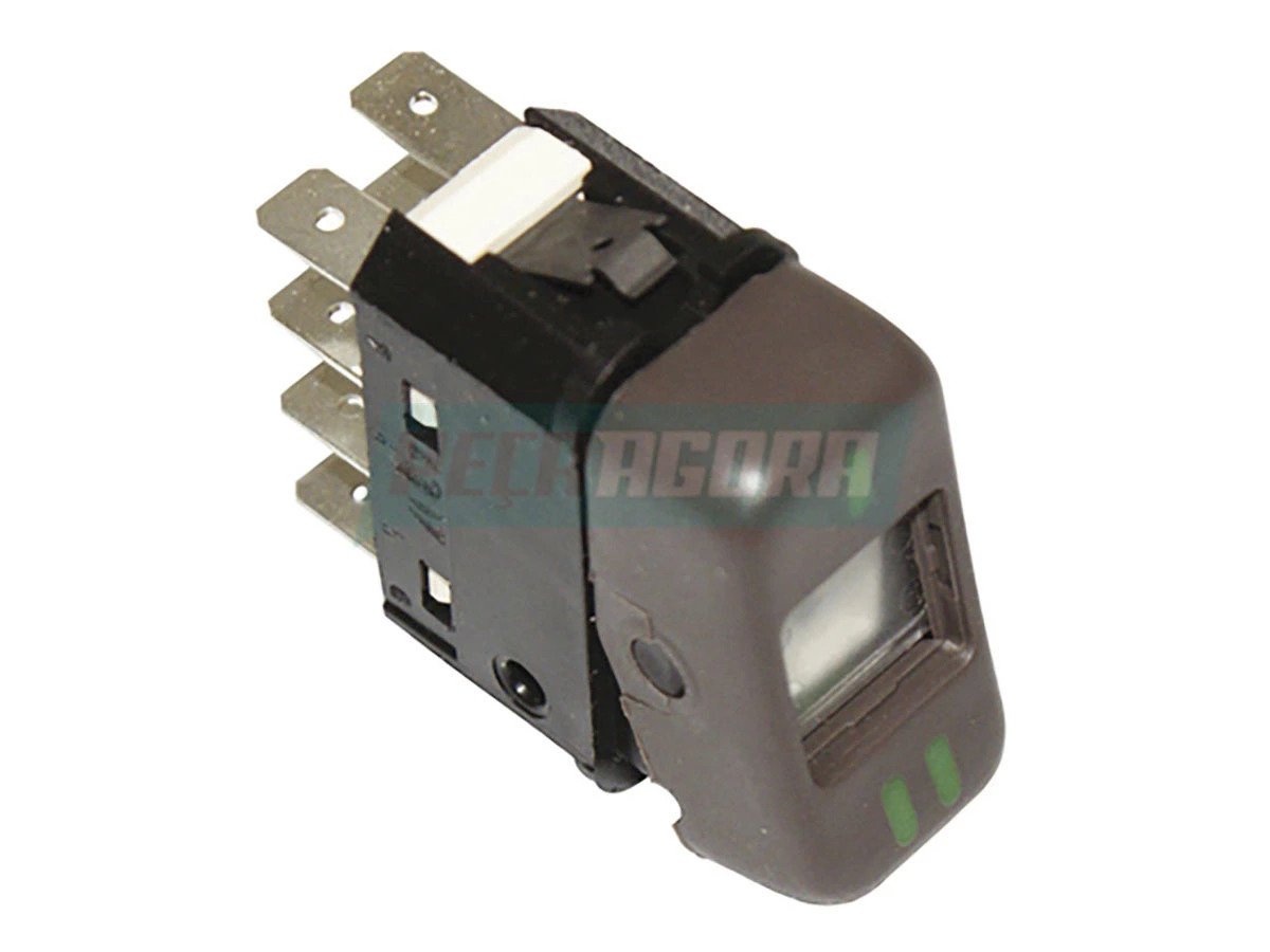 INTERRUPTOR MARROM 12VOLTS MB CAMINHAO / ONIBUS 1988... 12VOLTS 2 POSICAO 8 TERM