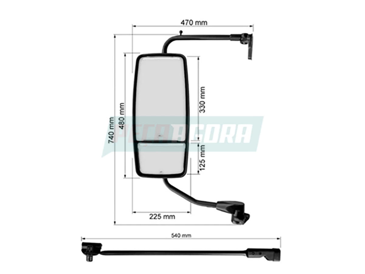 CONJUNTO BRACO-ESPELHO LE ELETRICO COM DESEMBACADOR HSK LS 1938 FORA DE LINHA MB