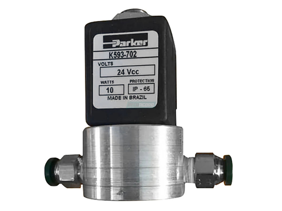 VALVULA SOLENOIDE 24V 3/2 VIAS SISTEMA SEGURANCA PORTA ONIBUS ANJO DA GUARDA ONI