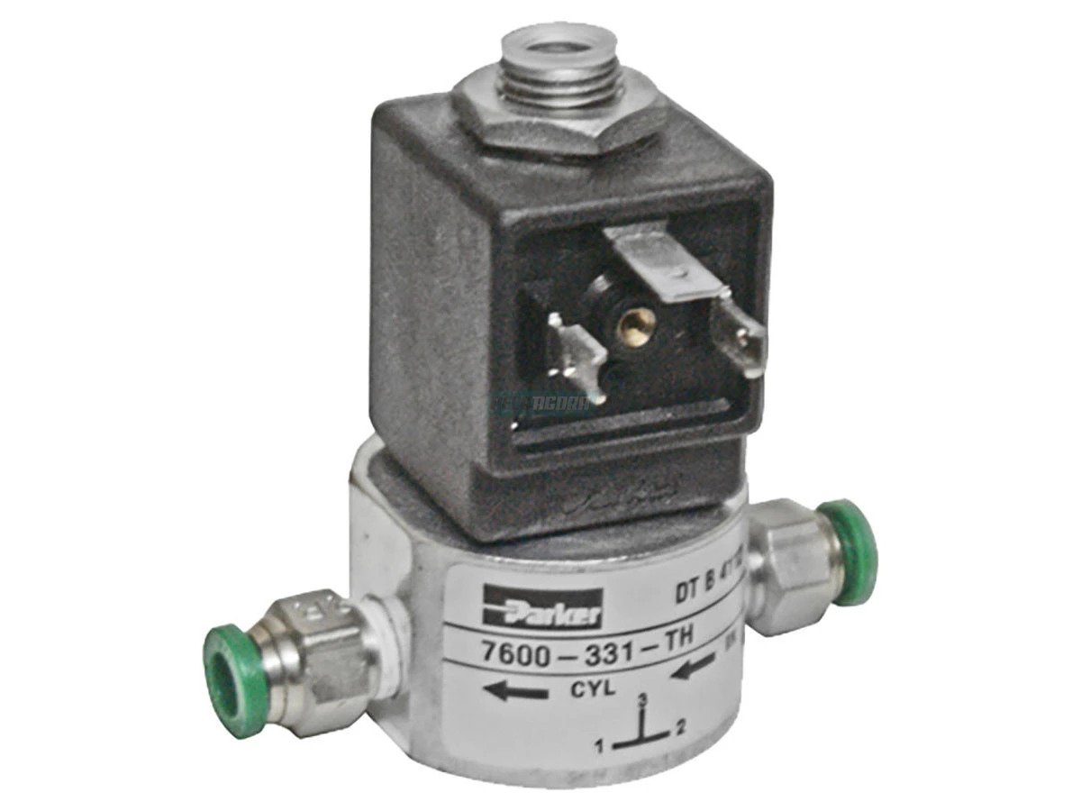 VALVULA 3/2 VIAS NF SOLENOIDE 12V COM CONEXAO PARA TUBO 1/4 COM CONEXAO RETA PAR