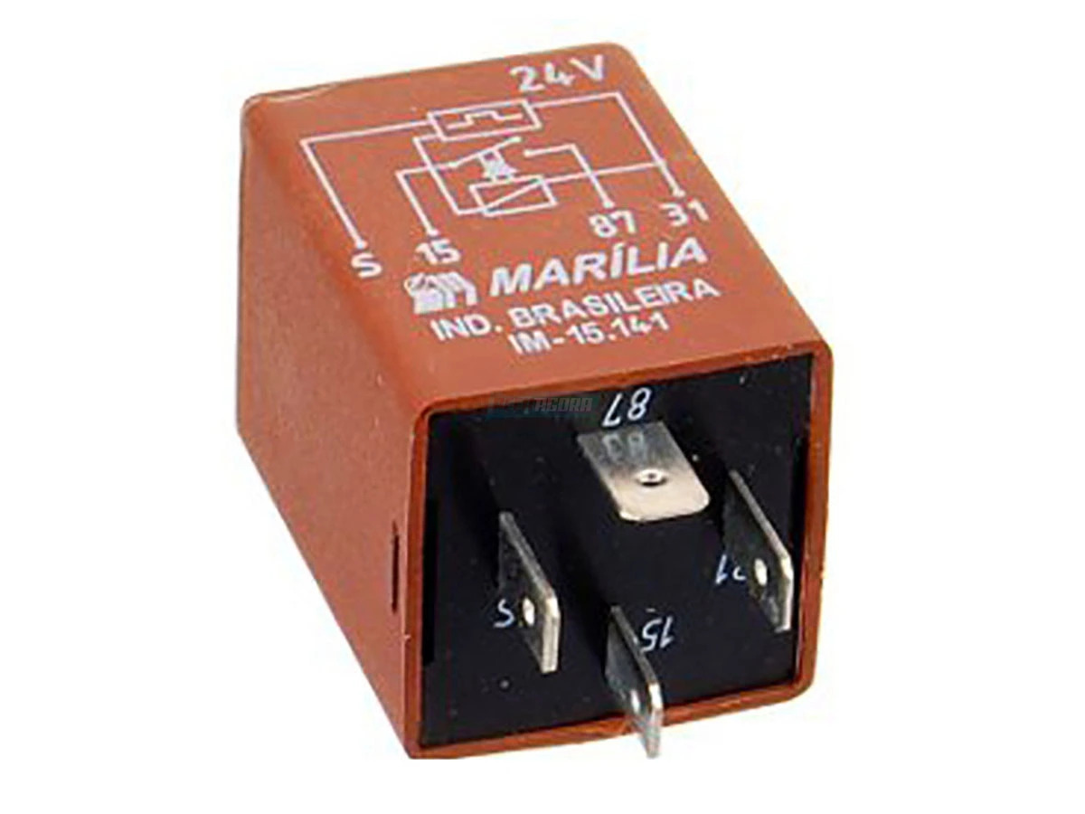 RELE TEMPORIZADOR 24V 4TERM MB RELE TEMPORIZADOR DE RETROVISOR ACELLO 915 24VOLT