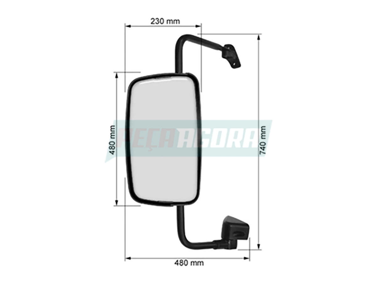 CONJUNTO ESPELHO LD BRACO LONGO ACCELO FORA DE LINHA MB ACCELO (9798101716)