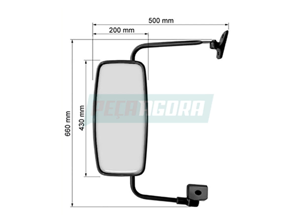 CONJUNTO ESPELHO LD SIMPLES ACCELO FORA DE LINHA MB ACCELO ESPELHO MODERNO BRACO