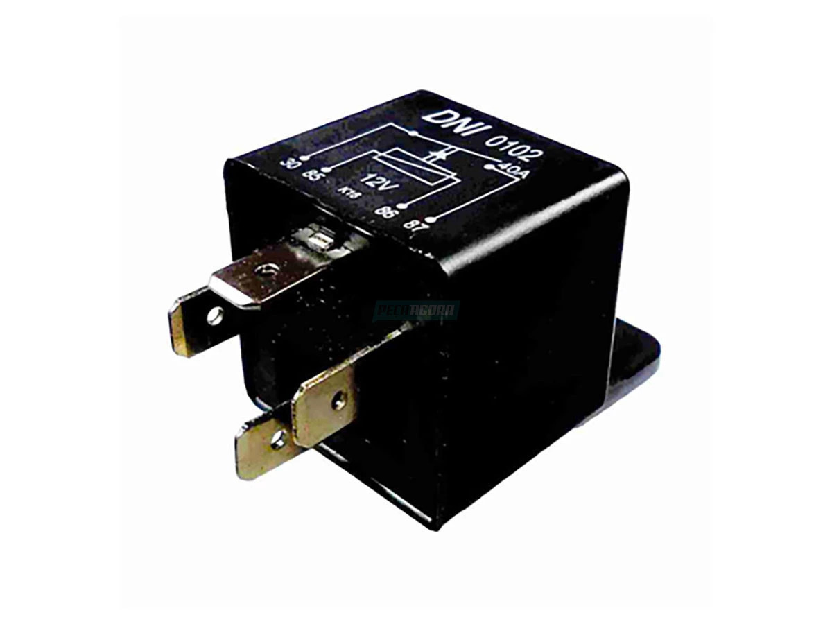 RELE AUXILIAR UNIVERSAL 40A 12V UNIVERSAL MB AGRALE ONIBUS CAMINHOES USO GERAL V