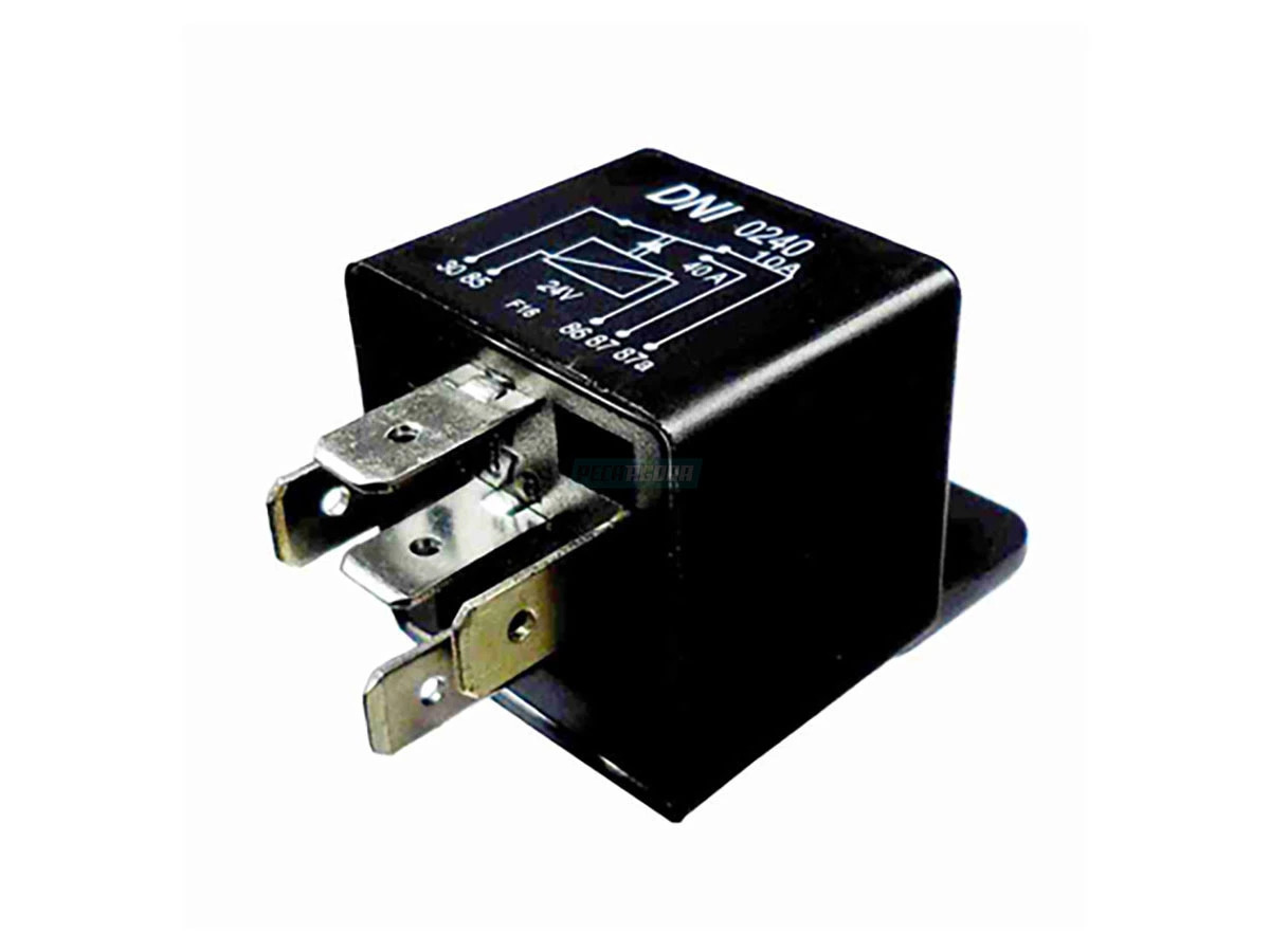 RELE AUXILIAR REVERSO 40A 30A 24V CAMINHOES ONIBUS MB PARA SCANIA VOLVO CAIO MAR