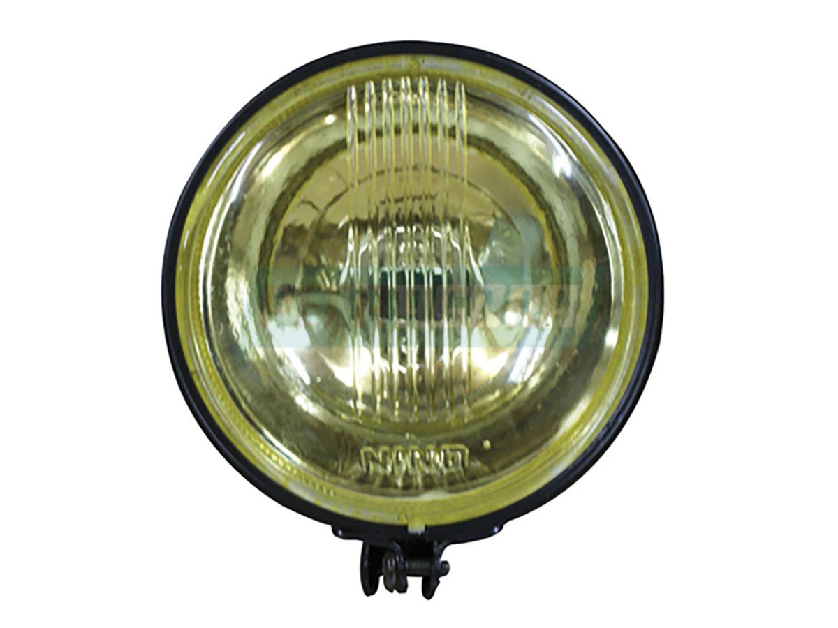 FAROL MILHA REDONDO AMARELO 110MM UNIVERSAL LENTE VIDRO LONGO ALCANCE (ML0471-96