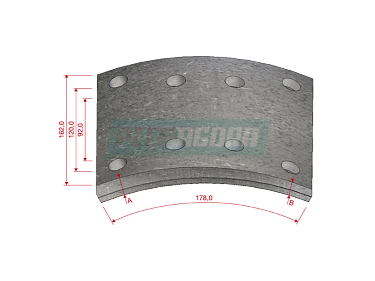 LONA FREIO DIANTEIRO STD MB 1418 1620 1635 1718 1720 1721 1723 1924 2240 2428 26