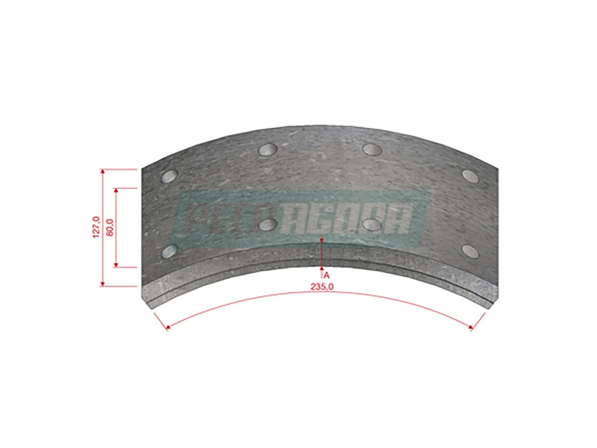 LONA FREIO DIANTEIRO STD PARA SCANIA F113 93 DIANTEIRO K113 93 DIANTEIRO K113T 9