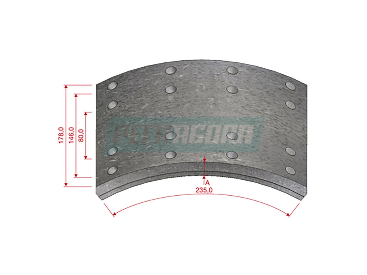 LONA FREIO DIANTEIRO PARA SCANIA F113 93 DIANTEIRO K113 93 DIANTEIRO K113T 93 DI