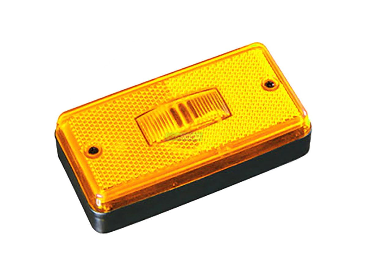 LANTERNA LATERAL RETRORREFLETOR BASE RETA PS AMARELA CARRETA FACHINNI (ML1951)