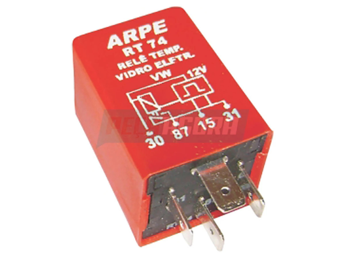 RELE TEMPORIZADOR VIDRO ELETRICO 12V VW / FORD / TROLLER 4 TERMINAIS - 12V 40 AM