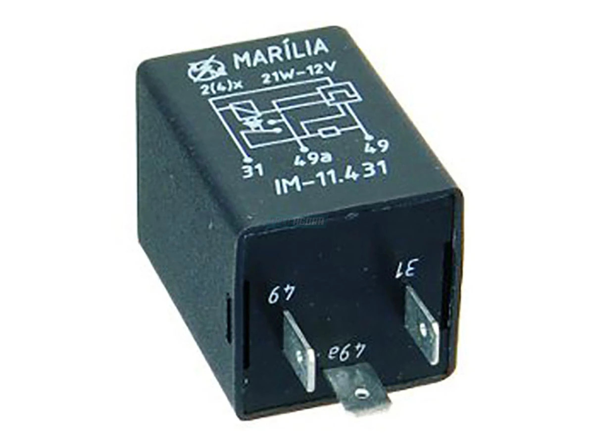 RELE PISCA SETA 12V 21W 3 TERMINAIS FORD CARGO 82 DIANTE F13000 82 DIANTE GM PIC