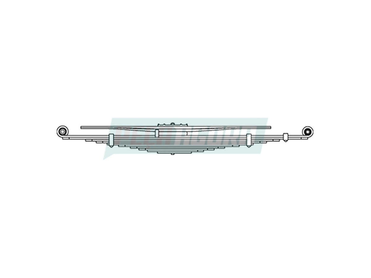 FEIXE TRASEIRO 10 LAMINAS + AUXILIAR 2 LAMINAS PARABOLICAS FORD F4000 (JFO0247FX