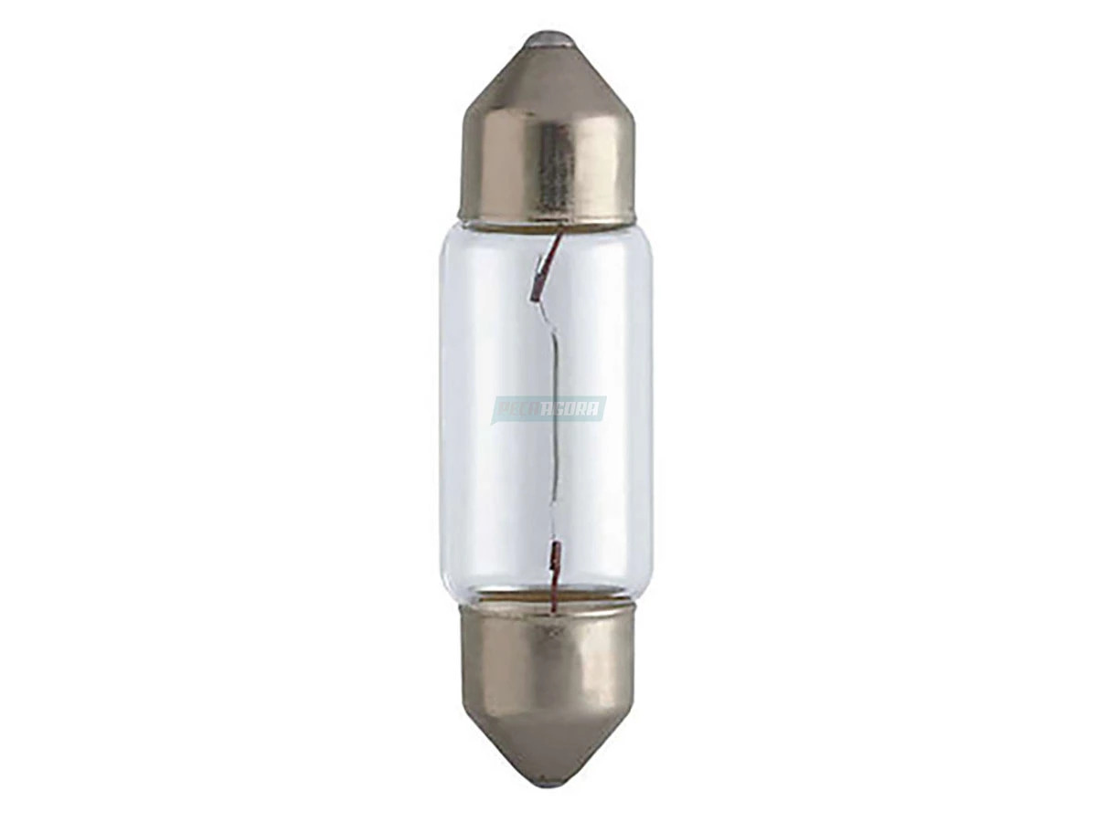 LAMPADA TORPEDO PEQUENA 5W 12V 38MM ILUMINACAO INTERNA PORTA MALAS PORTA LUVAS P