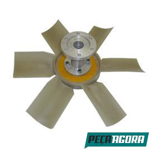 HELICE RADIDOR MOTOR 6 PAS NYLON COM CUBO VW VOLKSWAGEN 680 (T06121301)