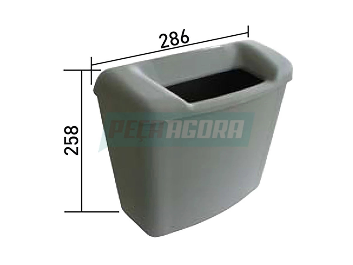 LIXEIRA PEQUENA MICRO COM SUPORTE METALICO IBRAVA MICRO ONIBUS (02-316/239)