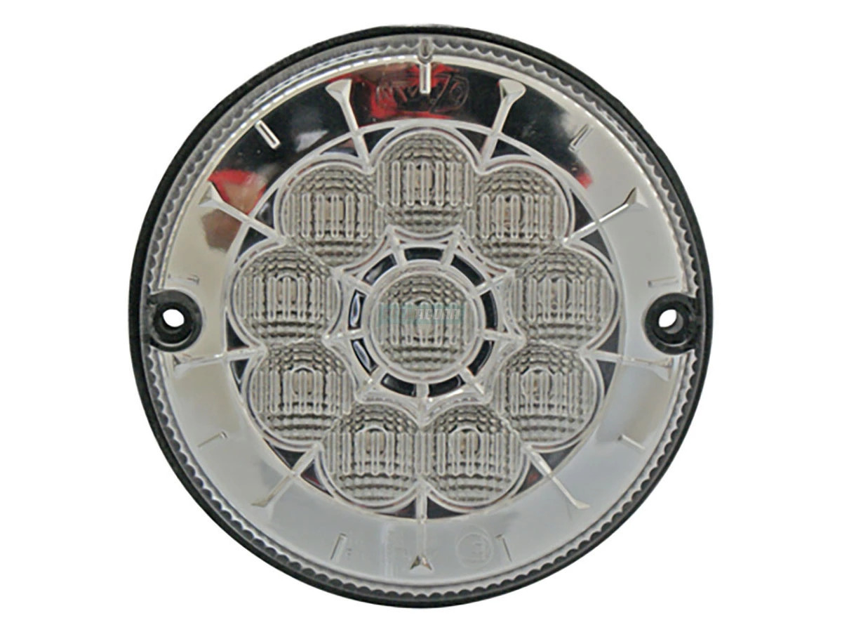 LANTERNA TRASEIRA POSICAO-FREIO VERMELHA LED LENTE CRISTAL 24V (85123942)