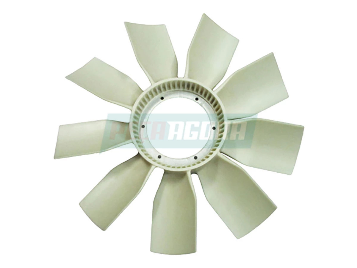 HELICE RADIADOR MOTOR 9 PAS 698MM SEM ARCO MOTOR OM457LA MB 1636 2036 2042 MB O5