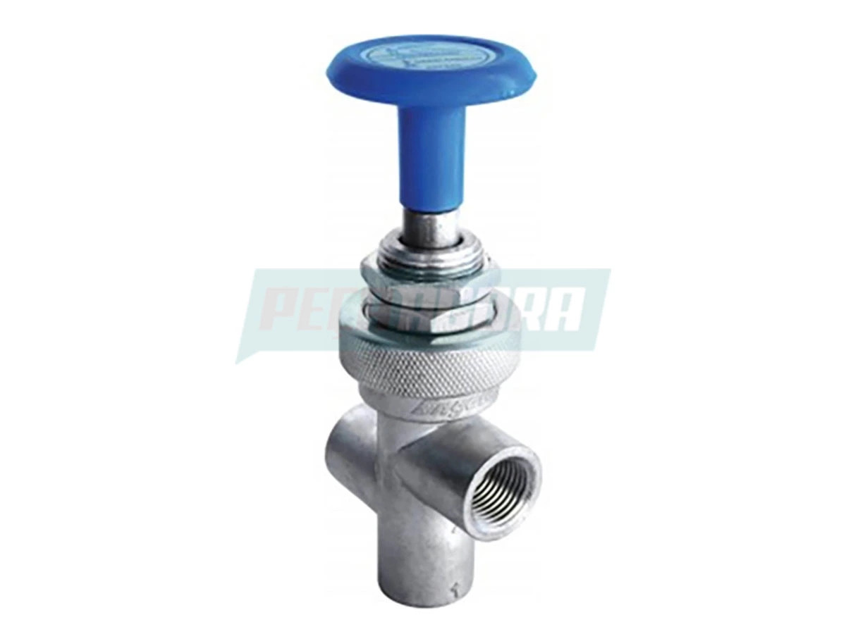 VALVULA DESFRENAGEM M16X1,5 CARRETAS TRUCKS PUSH PULL AZUL (6954315505-ENG401340