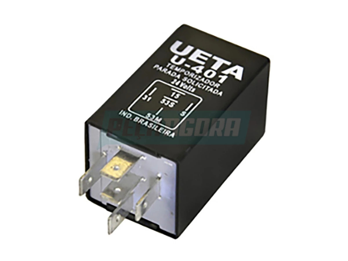 RELE TEMPORIZADOR PARADA SOLICITADA 24V RELE CAMPAINHA PORTA COM SAIDA POSITIVA 