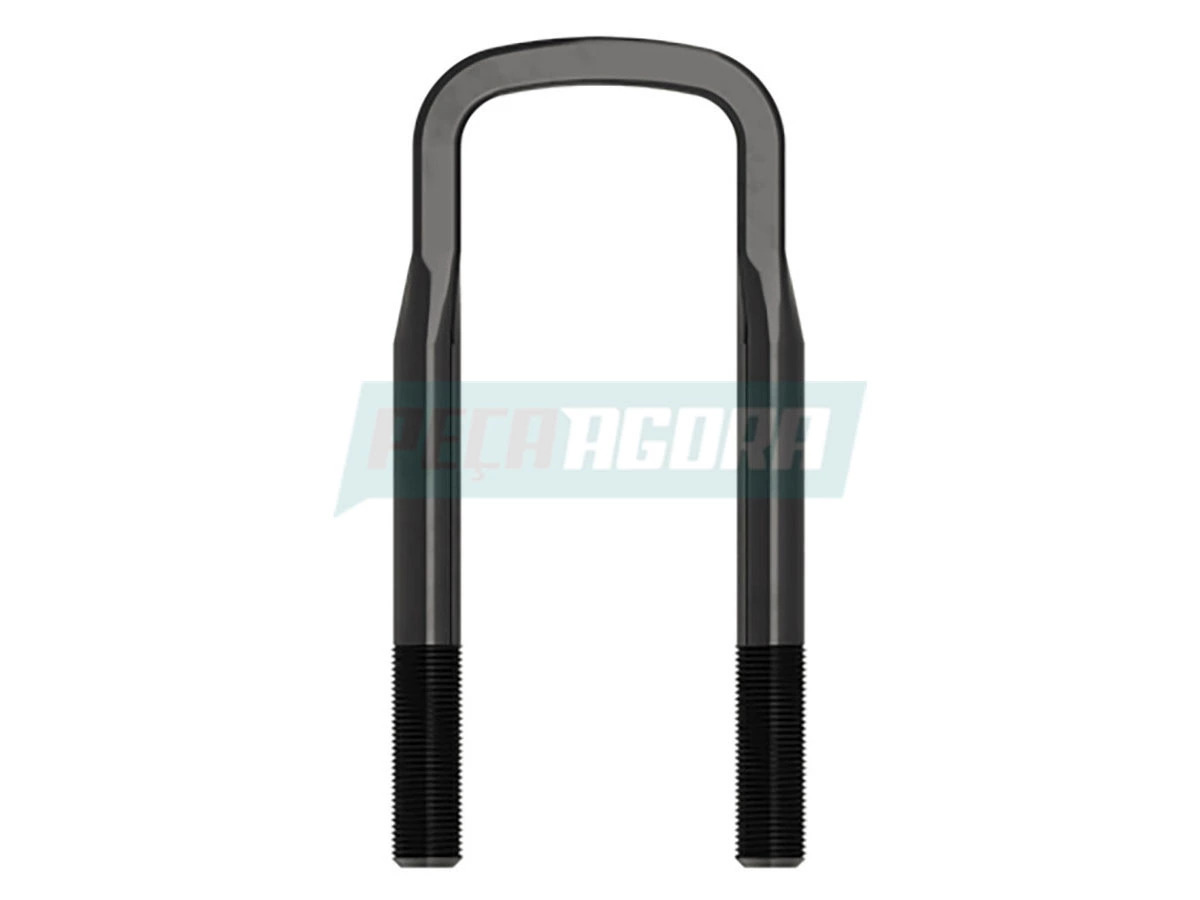 GRAMPO MOLA TRASEIRO COM PORCA 20X82X390DA EURO III MB ACO 10.9 OF 11 TON ONIBUS