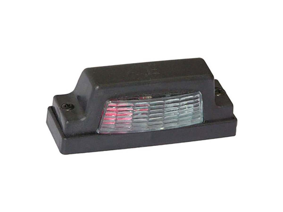 LANTERNA LUZ PLACA 2 LEDS CRISTAL CARRETAS EM GERAL CARCACA PRETA (ML3188)