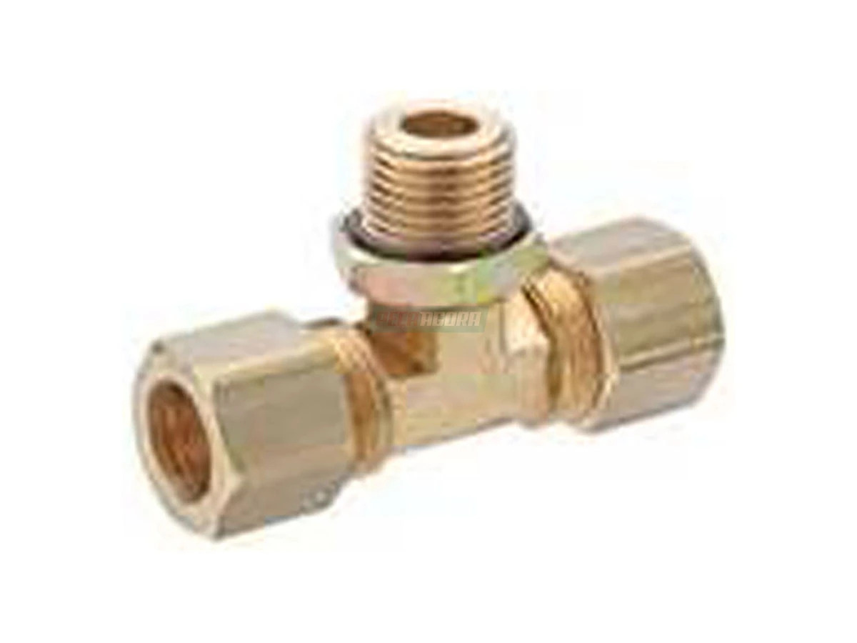 TEE MACHO CENTRAL M16 X 8MM MONTADO INSTALCAO AR SISTEMA FREIO TODAS CARRETAS (M