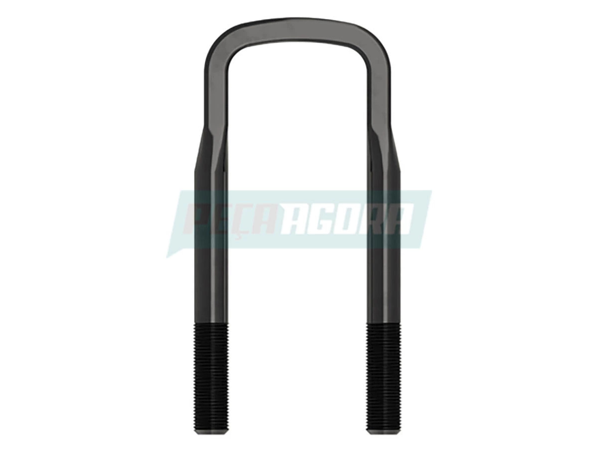 GRAMPO MOLA TRASEIRO COM PORCA 20X82X400DA EURO III MB ACO 10.9 OF 11 TON ONIBUS