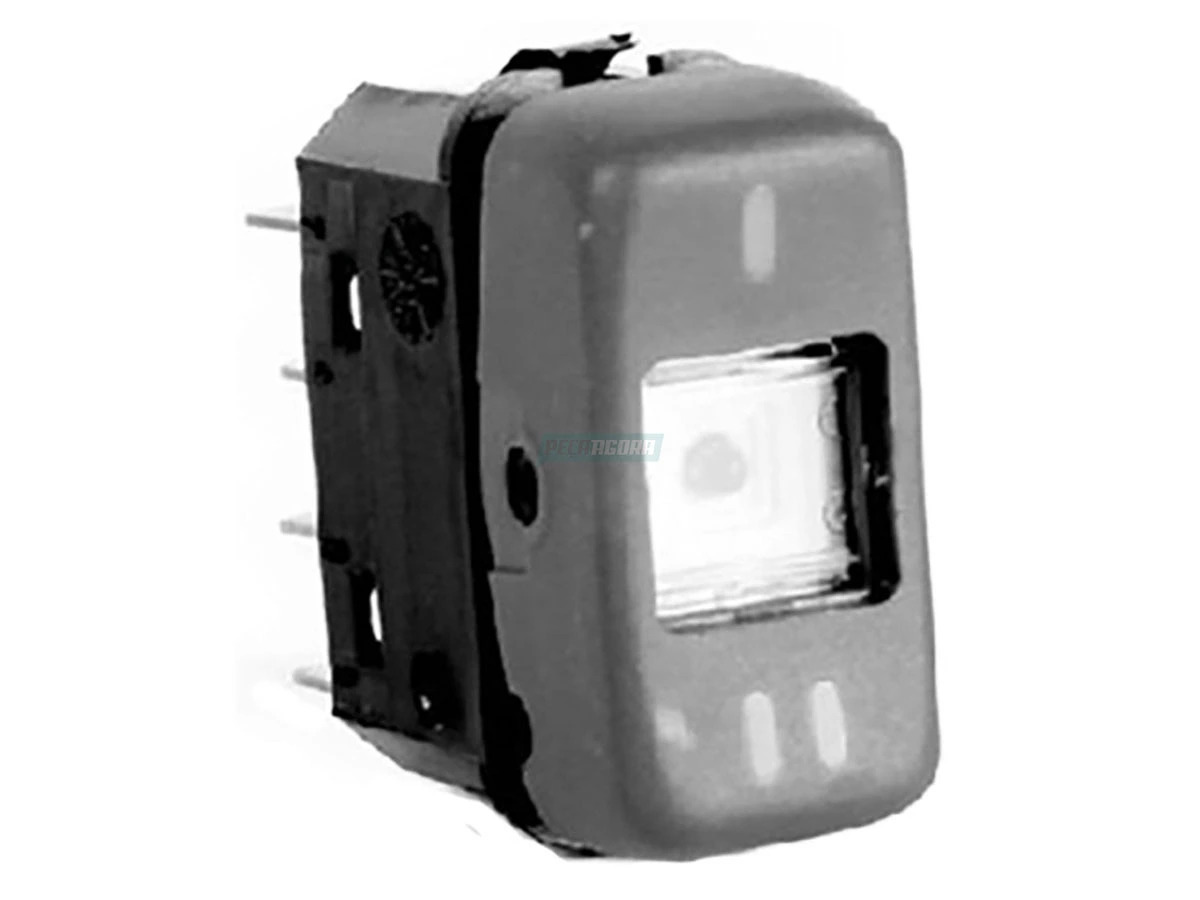 INTERRUPTOR TECLA MARROM 24V MB CAMINHOES / ONIBUS 2 POSICOES / 8 TERMINAIS (386