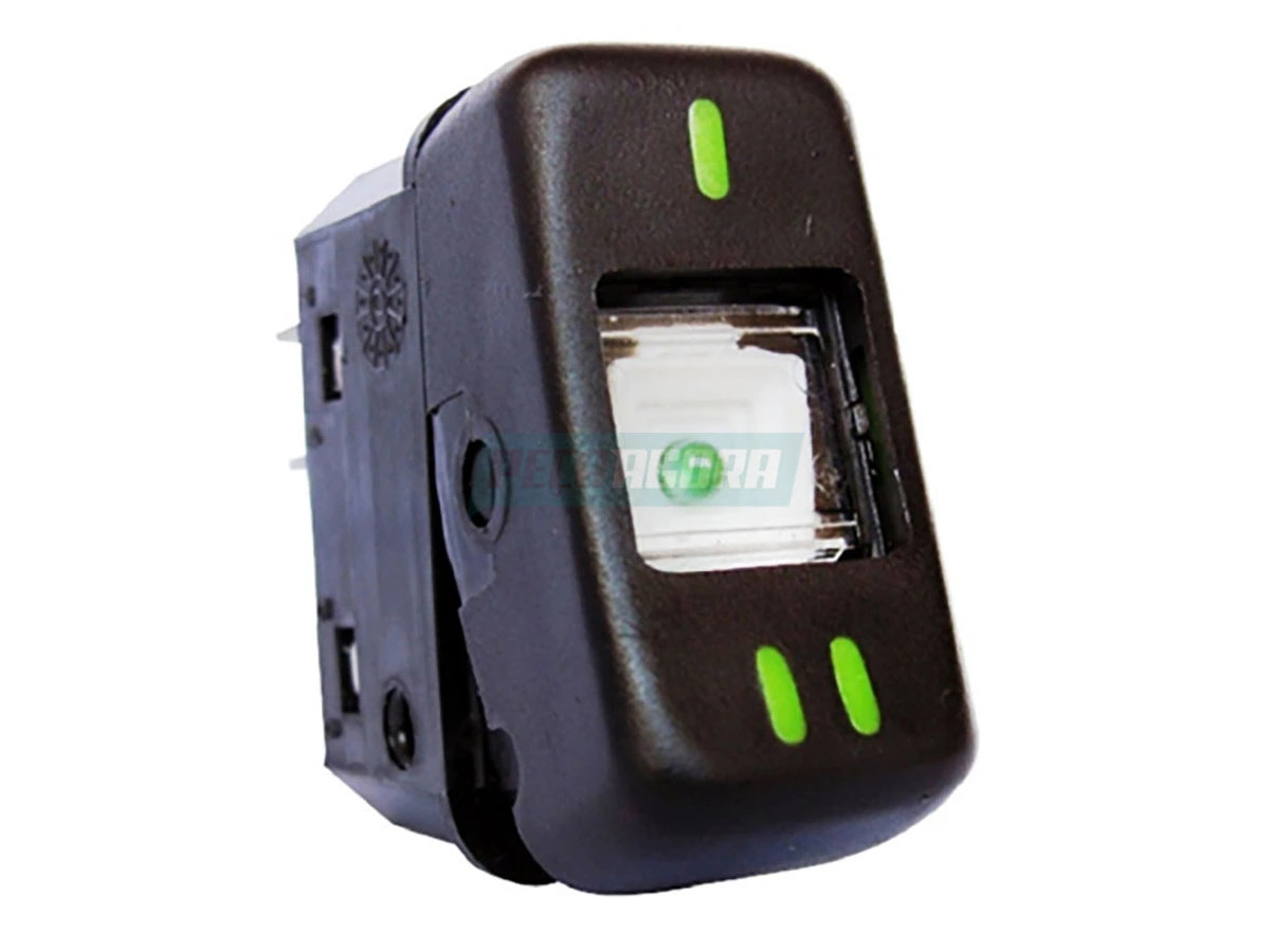 INTERRUPTOR DE TECLA PRETO 24V MB CAMINHOES / ONIBUS 2 POSICOES / 8 TERMINAIS (3