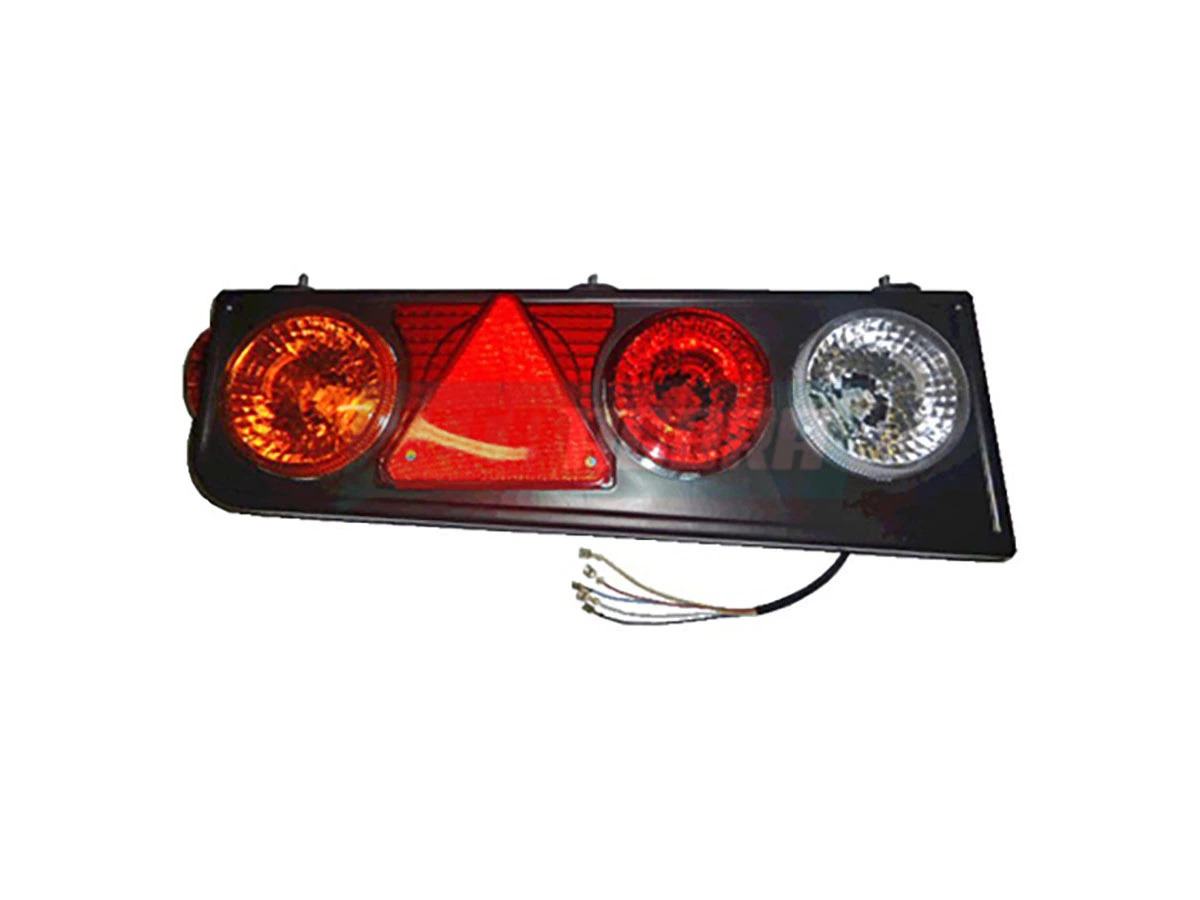 LANTERNA TRASEIRA COMPLETA LE C TRIANGULO RANDON 2004> TRICOLOR COM TRIANGULO (4