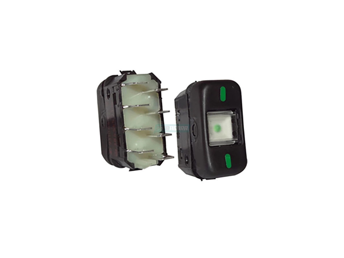 INTERRUPTOR TECLA 24V PRETO MB ONIBUS E CAMINHOES ORIGINAL MB 3845457114 / MARCO