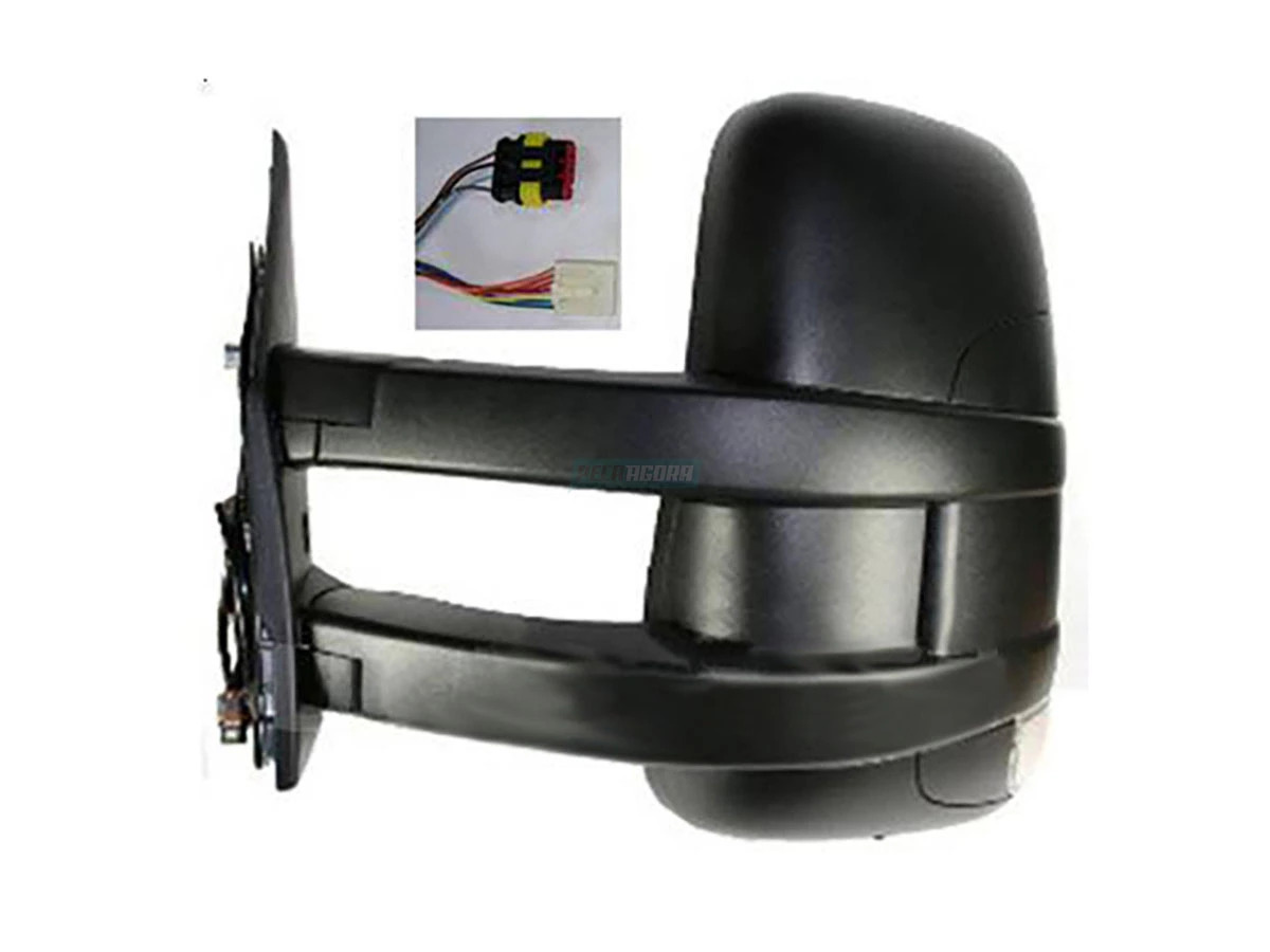 ESPELHO RETROVISOR LE ELETRICO LONGO PARA IVECO DAILY COM LAMPADA (388-IVD002TSL