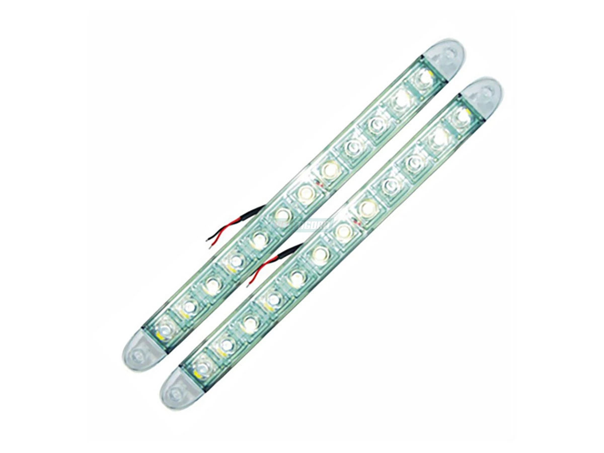 BARRA 12 LEDS 24V DRL UNIVERSAL APLICACAO LINHA AUTOMOTIVA LEVE PESADA (DNI2035)