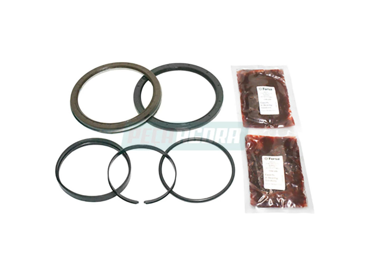 KIT RETENTOR CUBO RODA ROLAMENTO F200014 VOLVO B12 / FH12 / FH16 / FM7 / FM10 / 