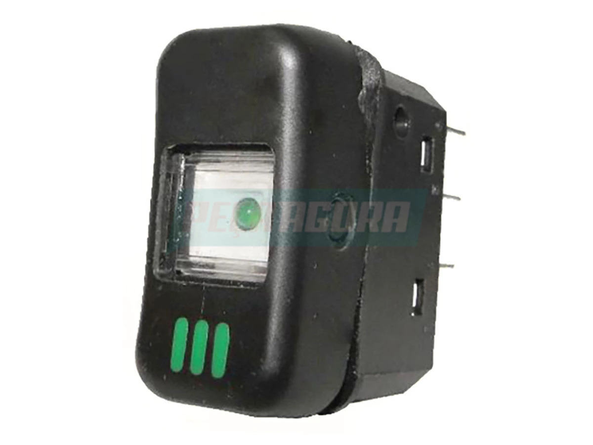 INTERRUPTOR TECLA PRETO 12V AGRALE MARCOPOLO ONIBUS CAMINHaO 9200 (27200145-9)