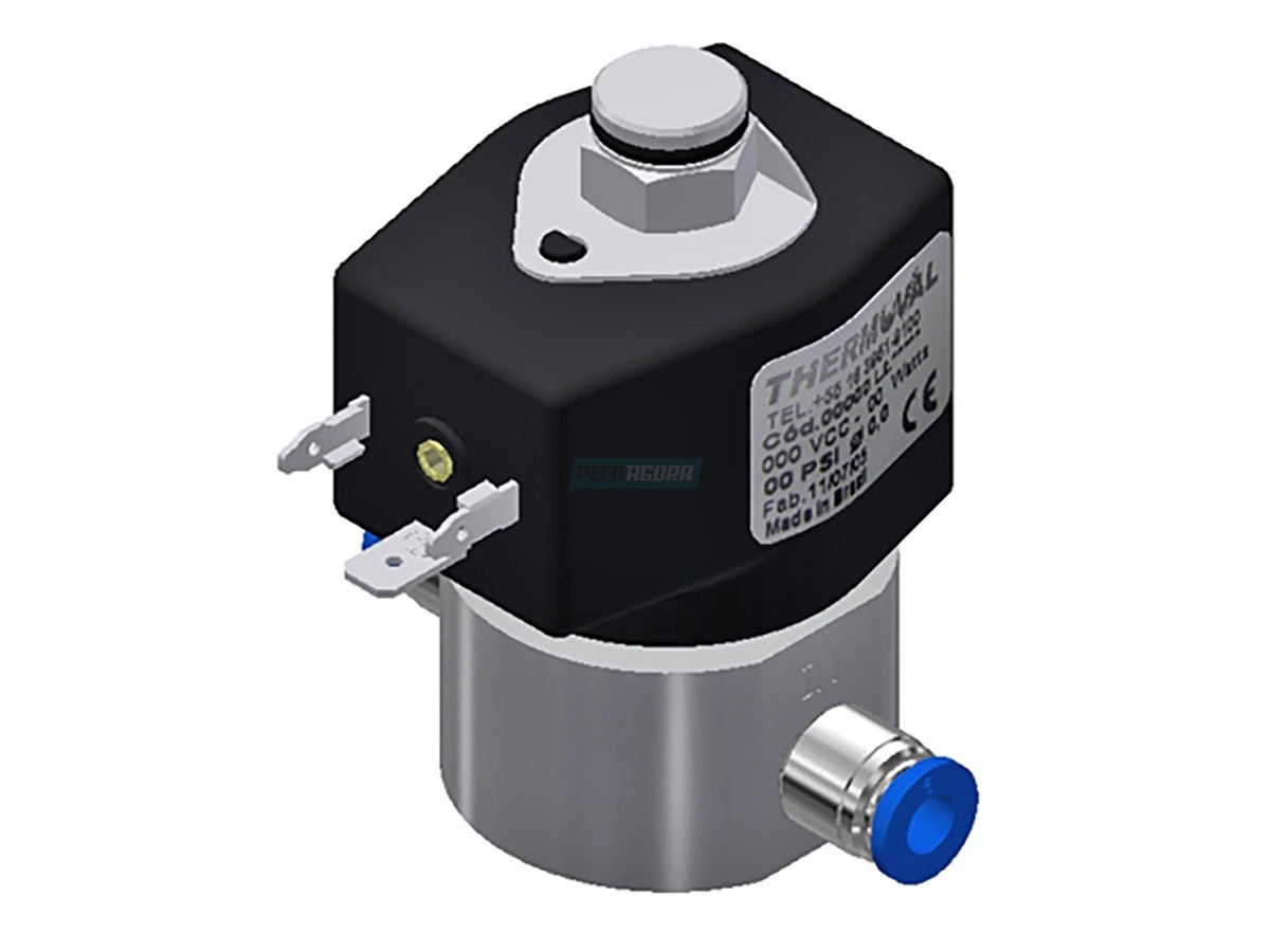 VALVULA 3/2 VIAS NF SOLENOIDE 24V COM CONEXAO SISTEMA SEGURANCA PORTA ONIBUS ANJ