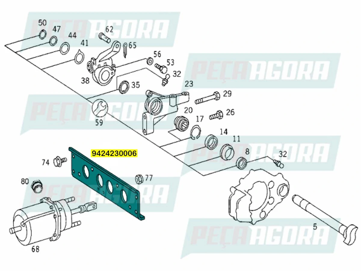 SUPORTE CILINDRO COMBINADO MB   (9424230006)