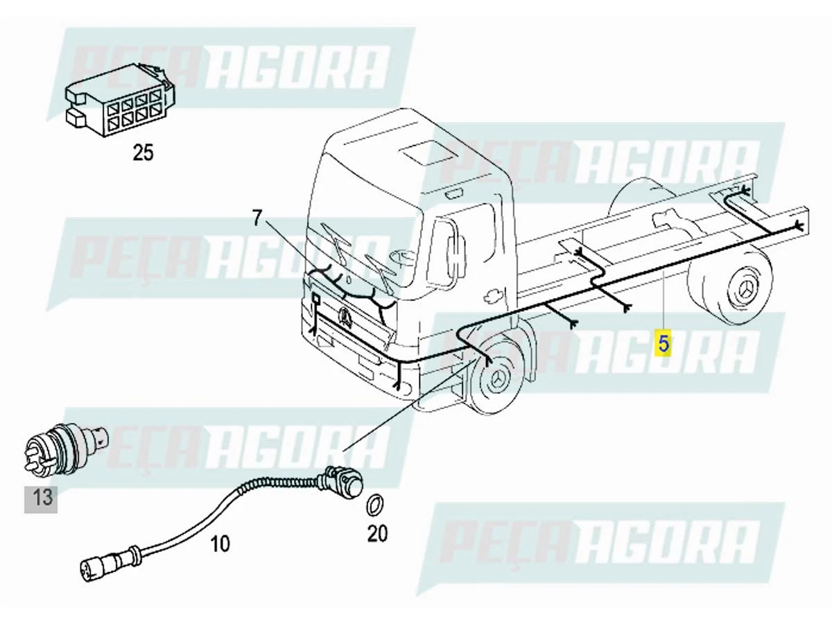 CHICOTE ELETRICO MB MERCEDES BENZ (9585435026)