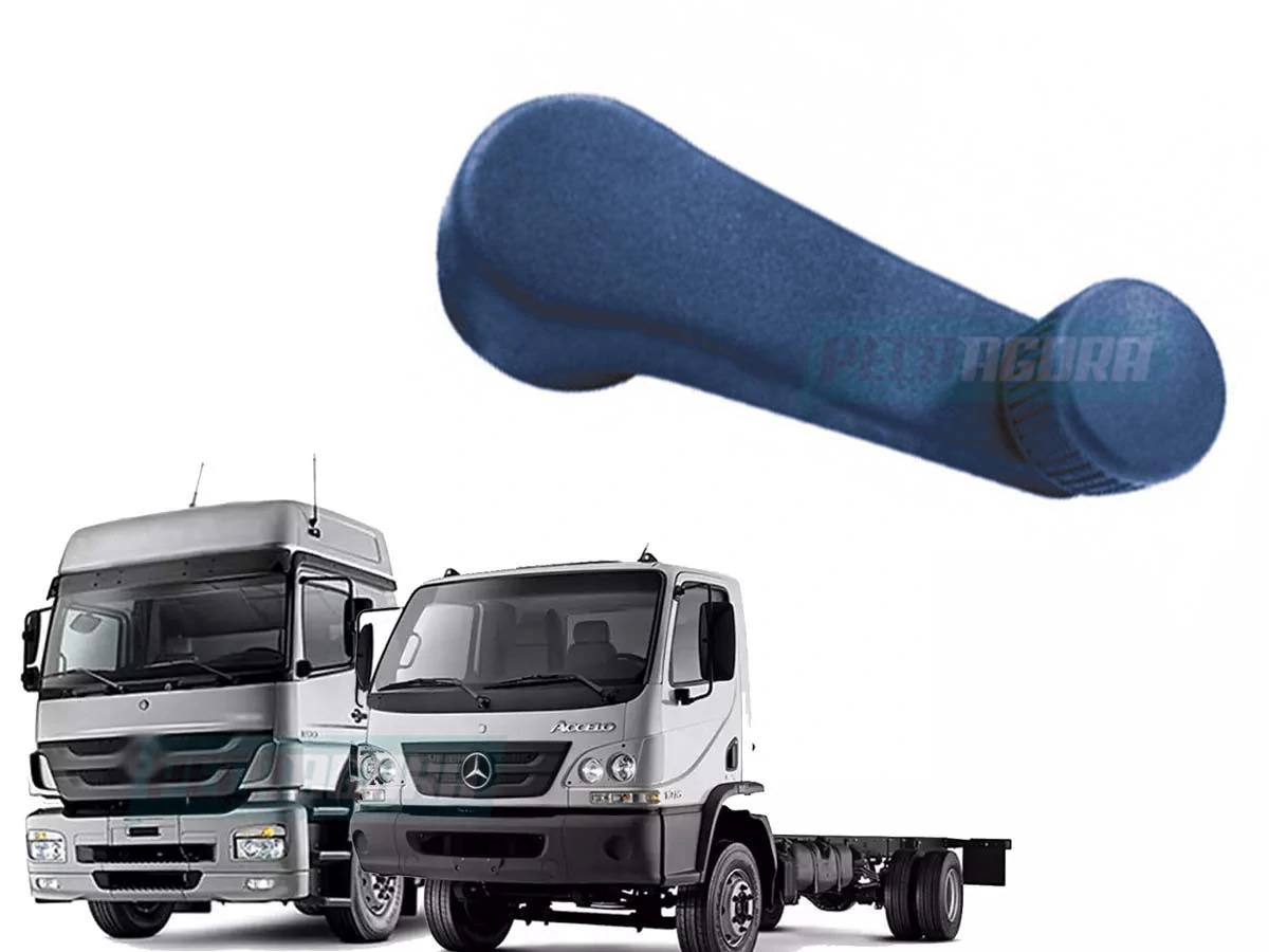 MANIVELA VIDRO AZUL CAMINHAO MB AXOR ATEGO ACCELO PLASTICA UNIVEL MERCEDES BENZ 