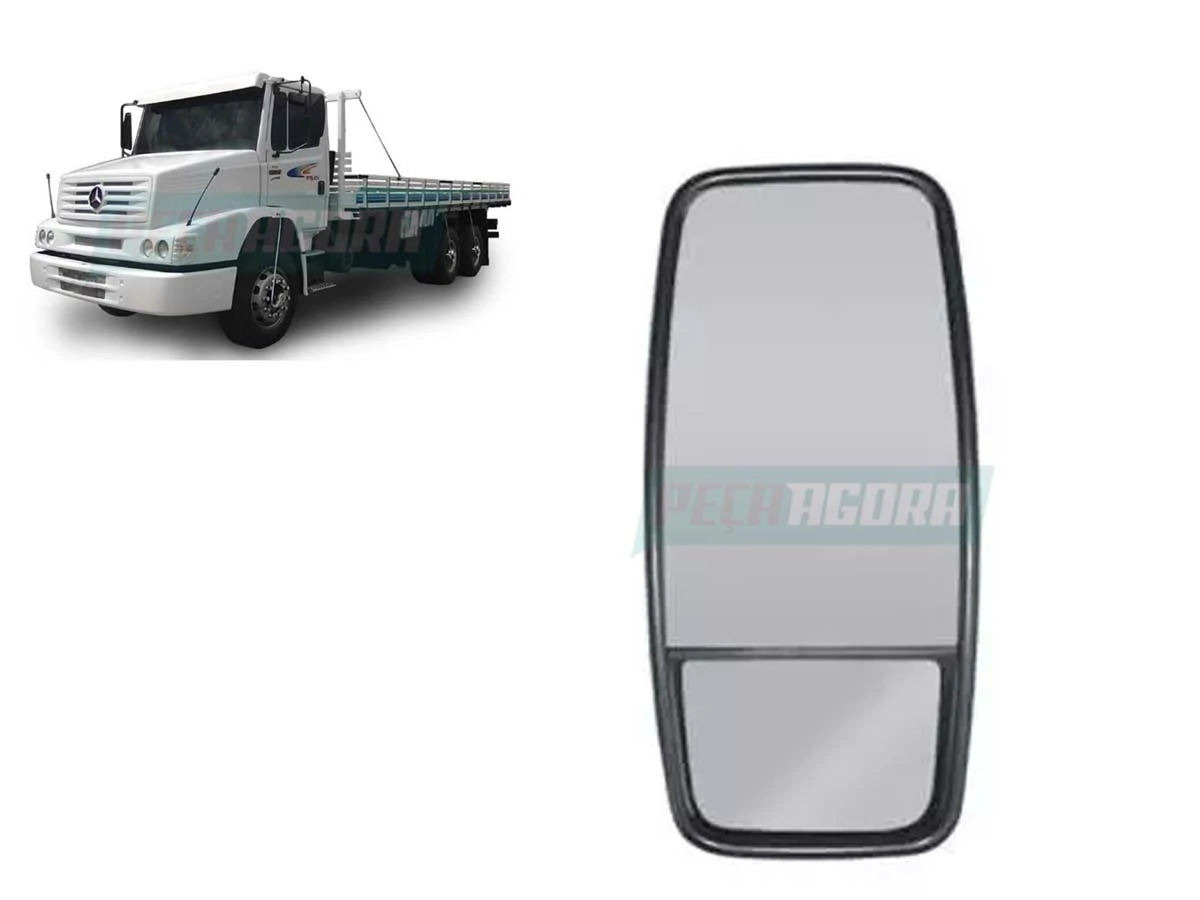 ESPELHO RETROVISOR CONVEXO BIFOCAL LE MB HPN 1620 BICUDO 2000 EM DIANTE ESQUERDO