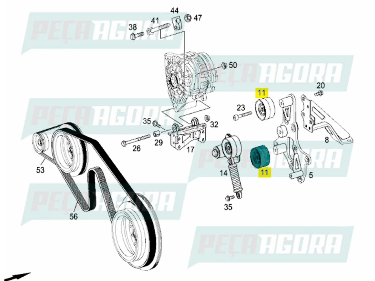 ROLO INVERSOR MB OM471LA MERCEDES BENZ (0005501833)