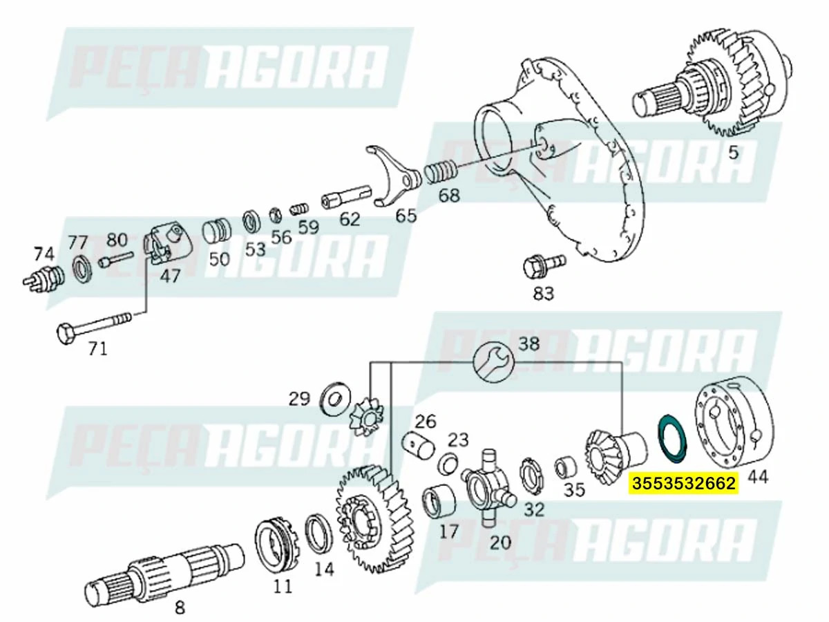 ARRUELA PLANETARIA 3553532662 MB MERCEDES BENZ (3553532662)