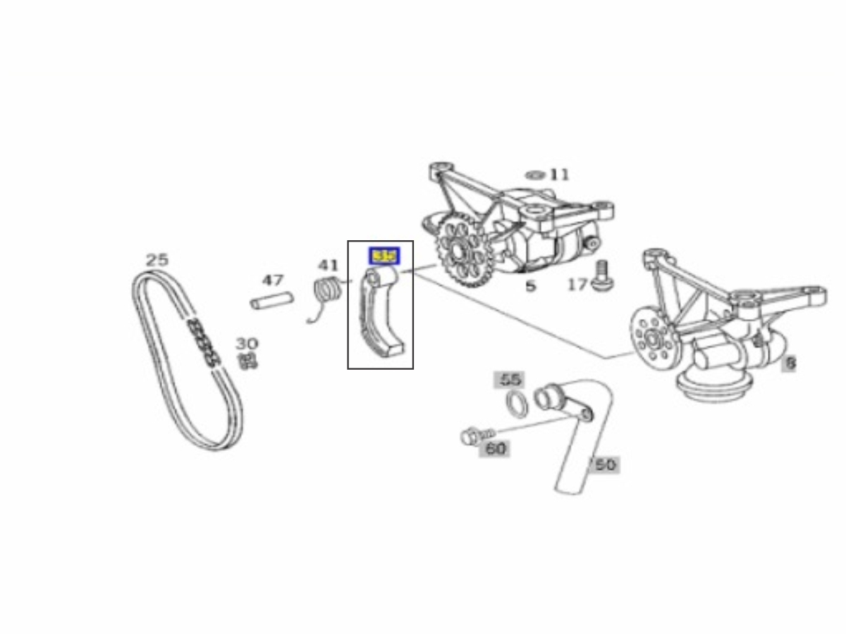 GRAMPO TENSOR CORRENTE BOMBA OLEO OM611 612 (1111800071)