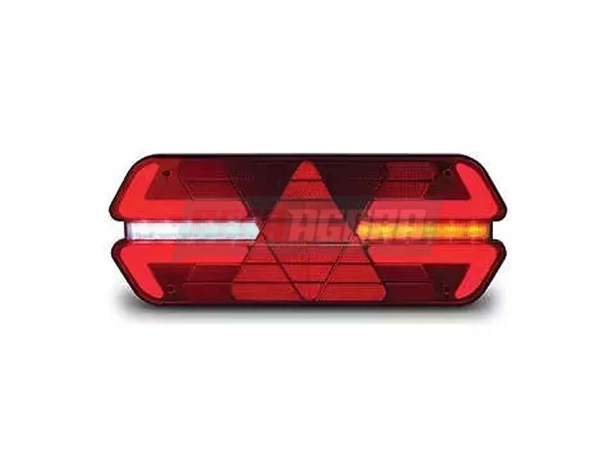 LANTERNA TRASEIRA CARRETA IMPLEMENTO 12V TRIPLO X LED ESQUERDO PRADOLUX PL1452 (