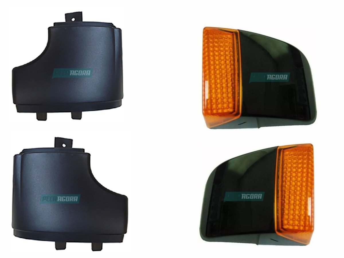 KIT ACABAMENTO PONTEIRA ESQ E DIR + SINALEIRA SETA PISCA VOLVO FH FM 2004 A 2009
