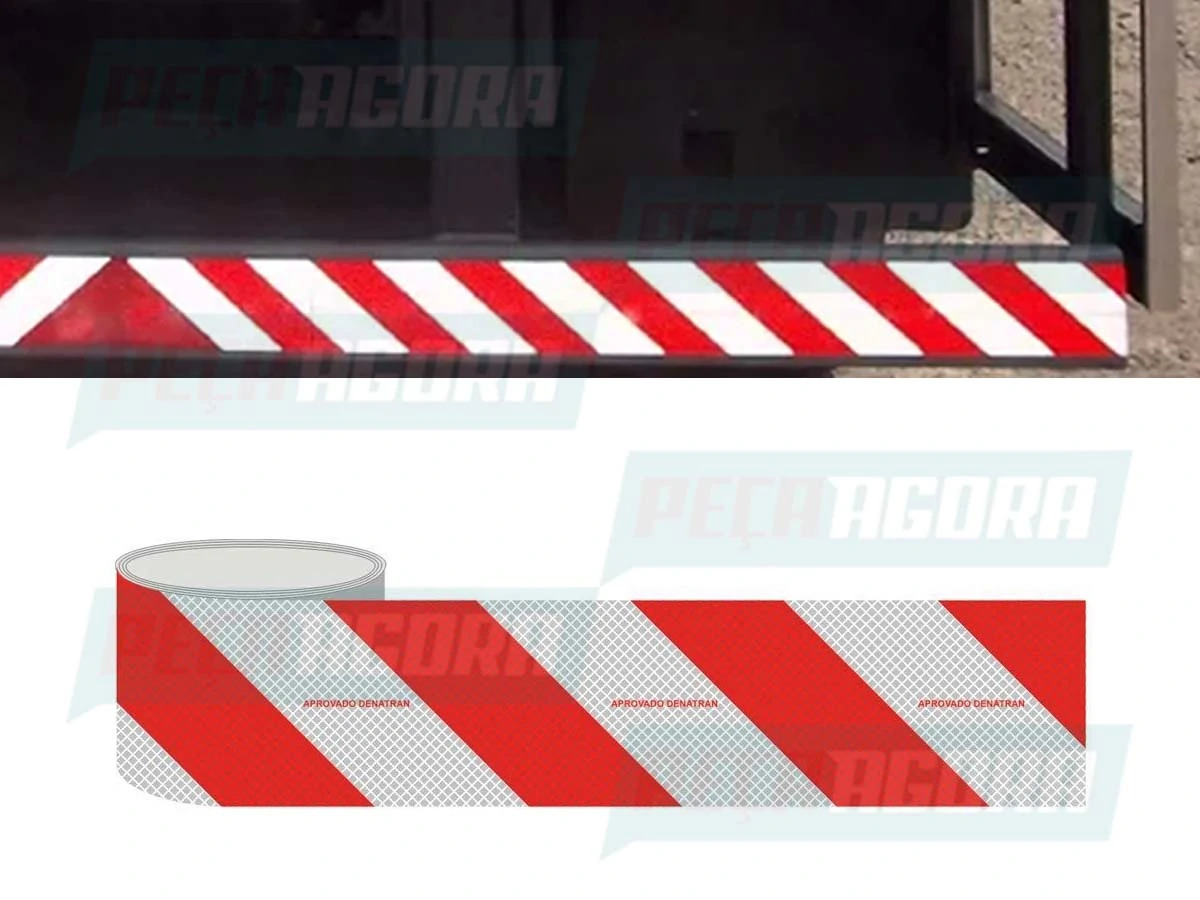 FAIXA REFLETIVA DM PARACHOQUE CAMINHAO CARRETAS DIREITA 1.2 METROS (MEIA FAIXA�