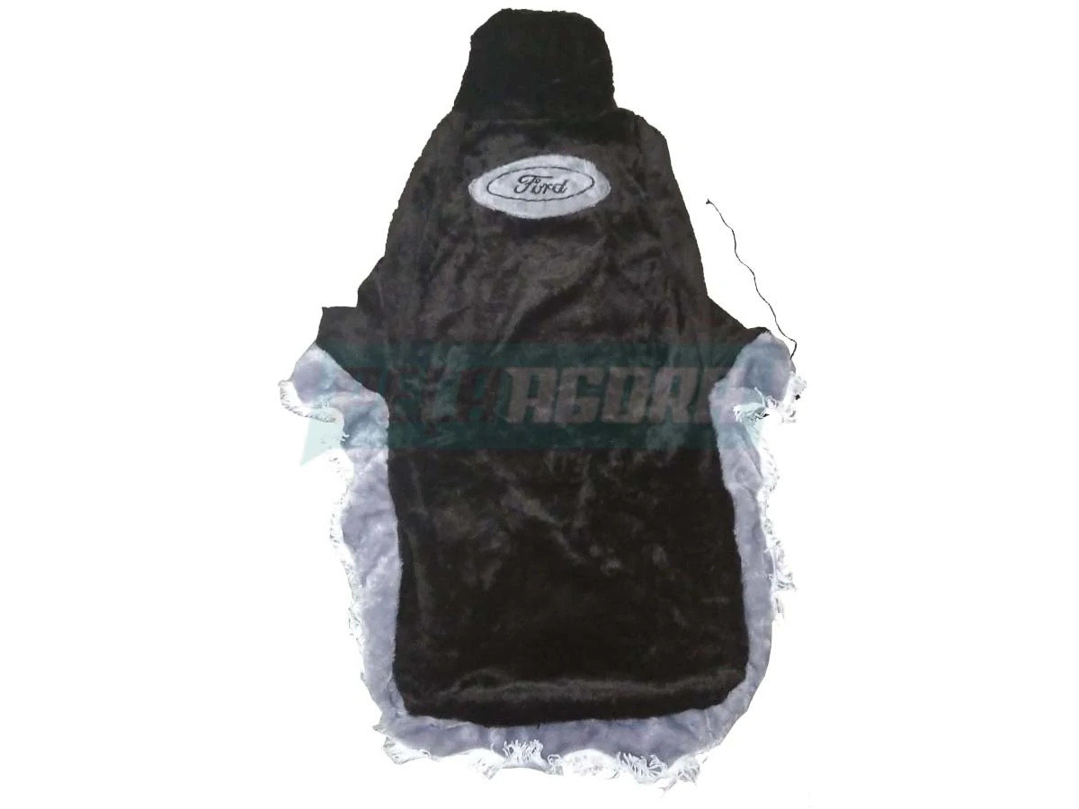 CAPA PELUCIA CHINIL BANCO C/LOGO FORD TRANSIT SO MOTORISTA GAUCHA PRETA (457612)